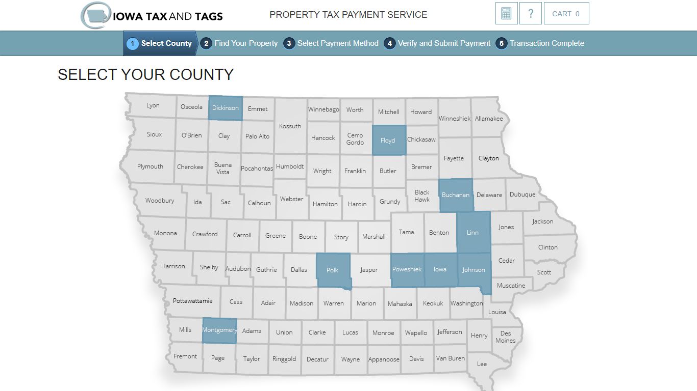 Pay Property Taxes - Select Your County - Iowa Tax And Tags
